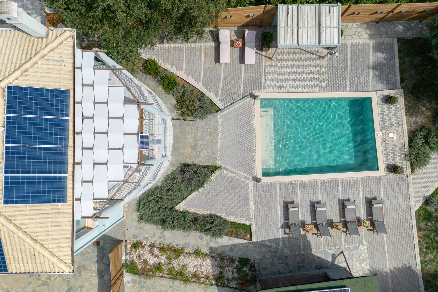 Villa Serenity - Off Grid Villa Poulades Bagian luar foto